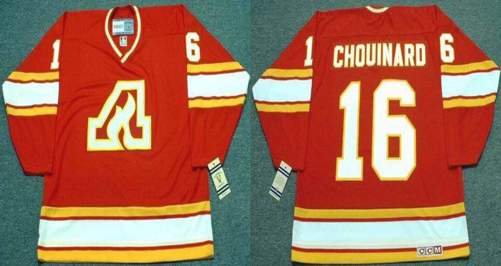 2019 Men Calgary Flames #16 Chouinard red CCM NHL jerseys->calgary flames->NHL Jersey